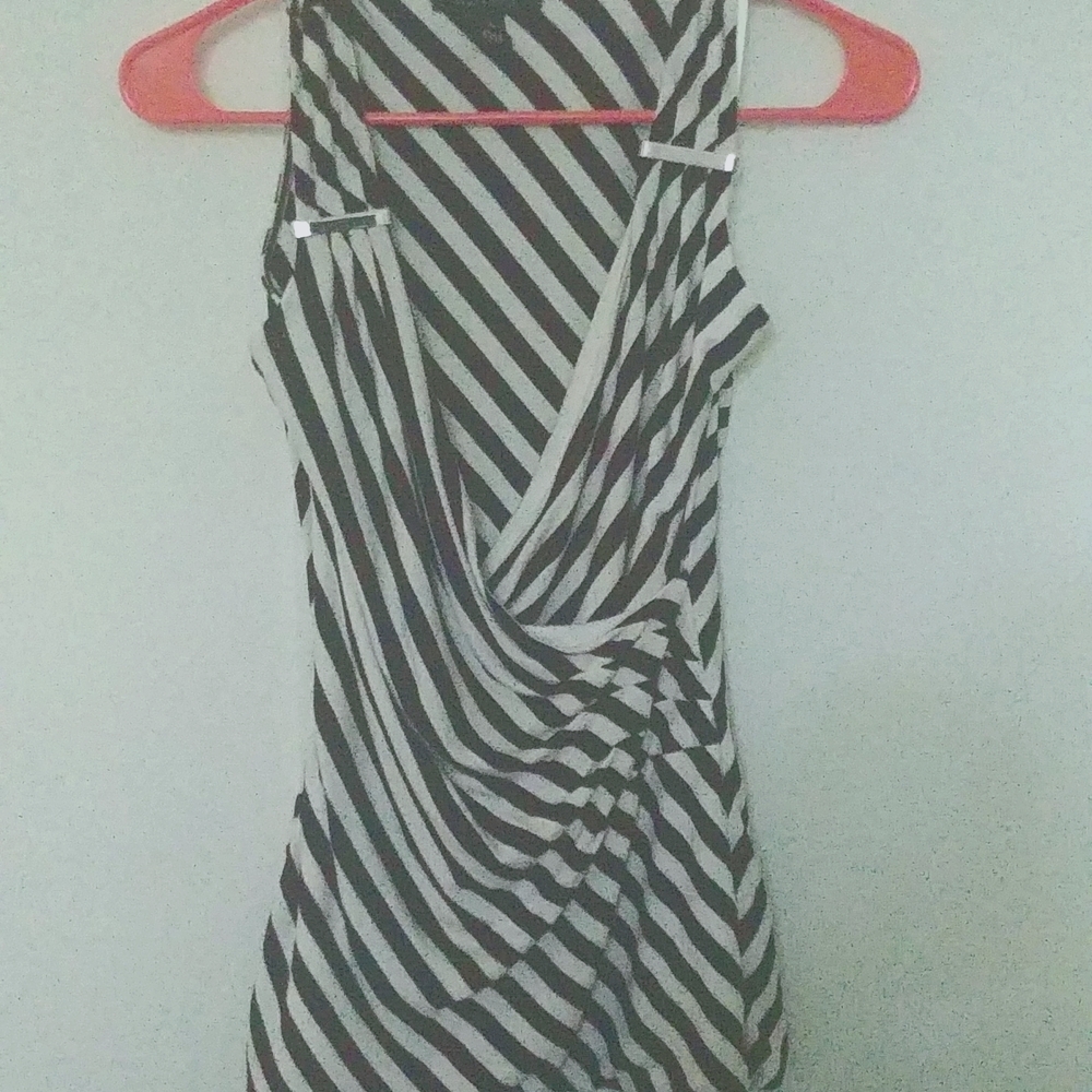 White house black market striped blouse